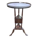 Louis XVI style pedestal table marble