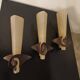 Set of 3 Terzani glass wall lights