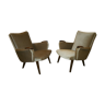 Pairs of armcchairs Danish 50/60s Arno Votteler knoll