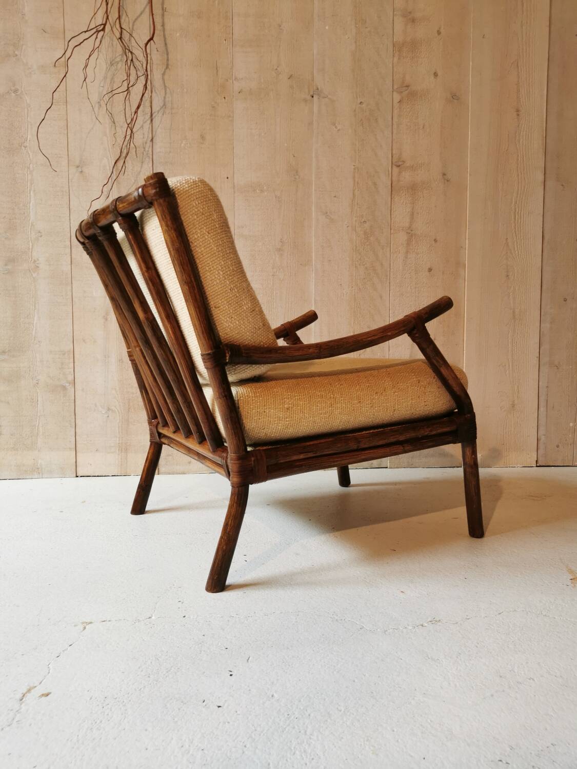 Rattan armchair