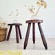 Antique wooden tripod stool - saddle