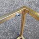 Vintage 1980s gold metal and smoked glass nesting tables