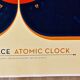 Impression lithographique deep space atomic clock orange de l'espace profond orange