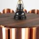 Copper & Black Pendant Lamp by Werner Schou for Coronell Elektro — Denmark, 1960s