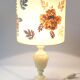 Alabaster lamp and herbarium lampshade