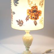 Alabaster lamp and herbarium lampshade
