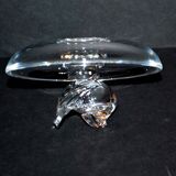Lalique ring cup with birds in sparrow crystal unsigned