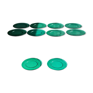 Lot de 10 grandes assiettes