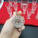 Carafe et 13 verres à liqueurs pied carré côtes plates Baccarat 19ème