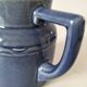 Blue speckled stoneware jug with integrated filter