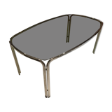 Vintage table 80,glass and chrome