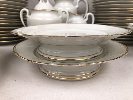 Large porcelain service of Limoges, stamp TL