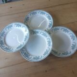 4 old flat plates Terre de fer