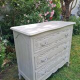 large patinated chest of drawers 3 drawers old style