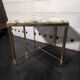 1960s brass and marble side table