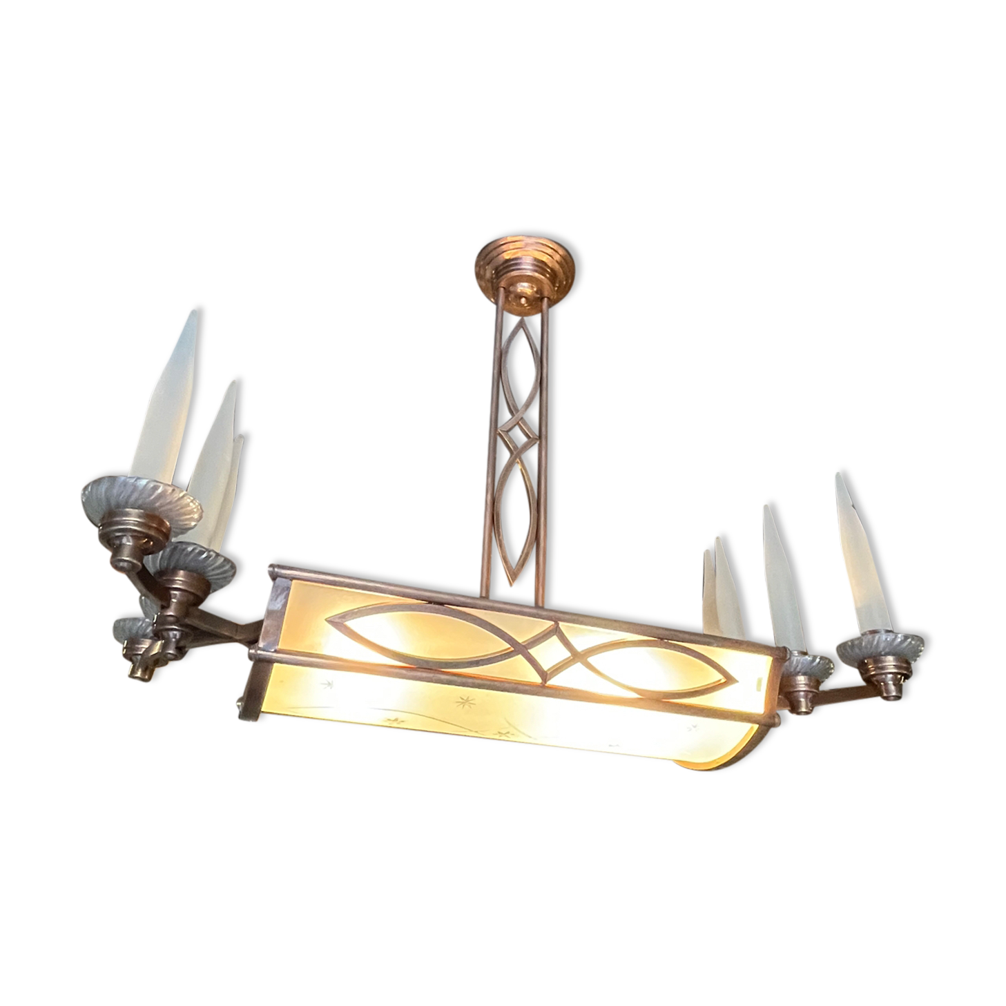 1930s Petitot Chandelier