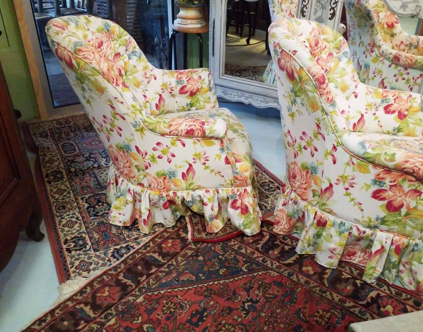 Pair of toad armchairs