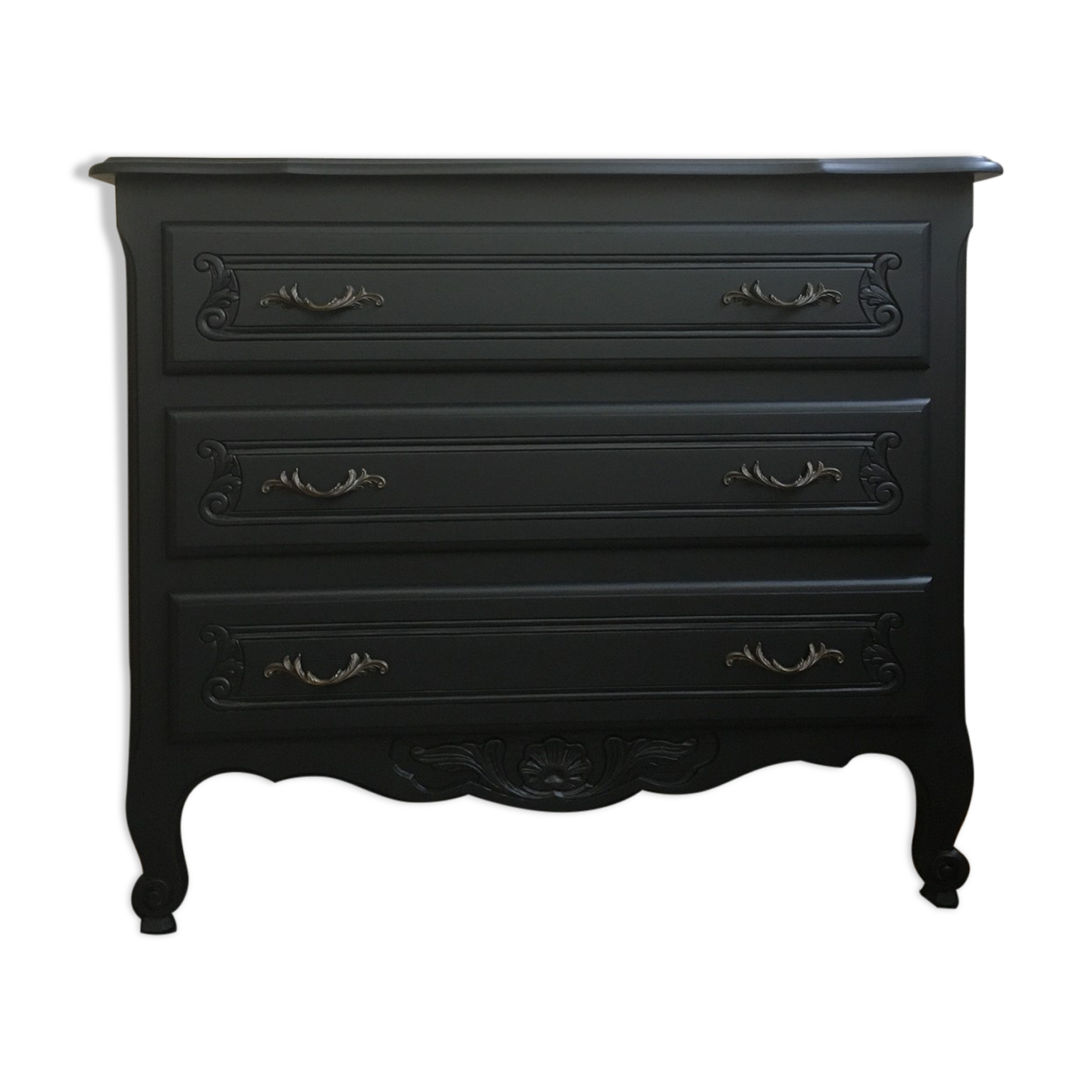 Commode vintage noire