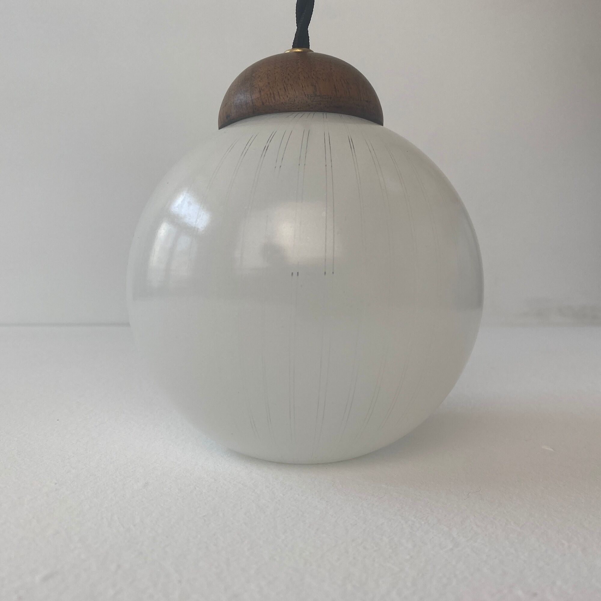 Lot 3 old rifled pendant lamps 1960