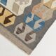 Tapis Kilim de luxe de style rare géométrique 9x11, tapis Kilim vintage de grande surface