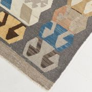 9x11 Geomtric Rare Style Luxury Kilim Rug, Large Area Vintage Kilim Rug