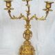 Pair of antique candelabra in gilded spelter – Louis XV style – 41 cm