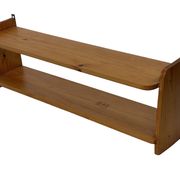 Vintage wooden wall shelve rack in pinewood minimalist design