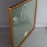 Old beaded frame st. Louis XVI gilded stucco wood