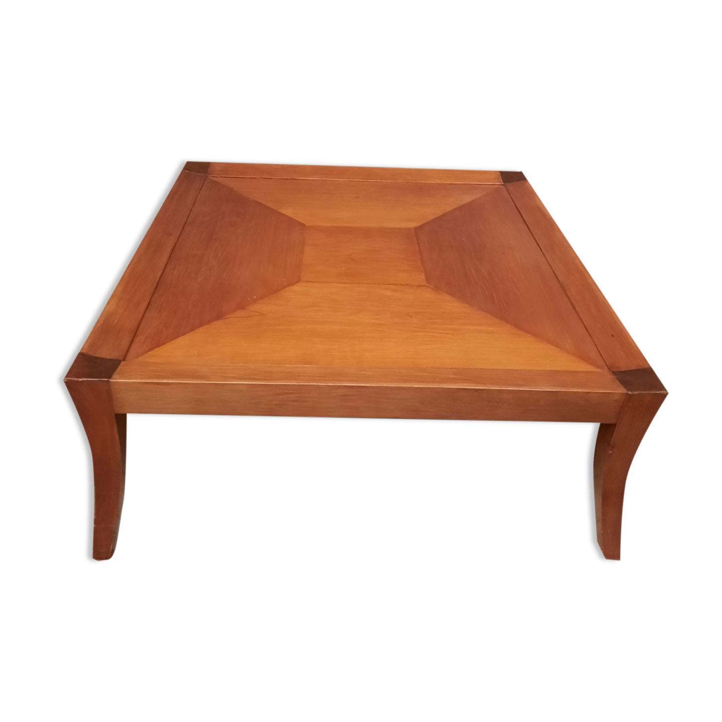 Table basse carrée en bois de plaquage