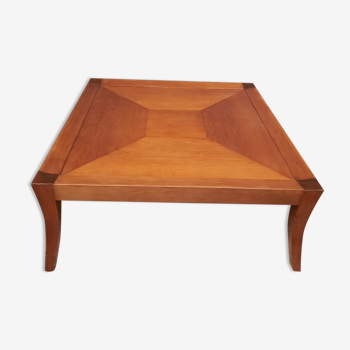 Table basse carrée en bois de plaquage