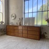 XXL golden oak craft furniture from the 50s