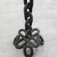 Grand brutalist chandelier in iron chain, 1960s