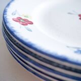 Lot de 5 assiettes à dessert Digoin Sarreguemines