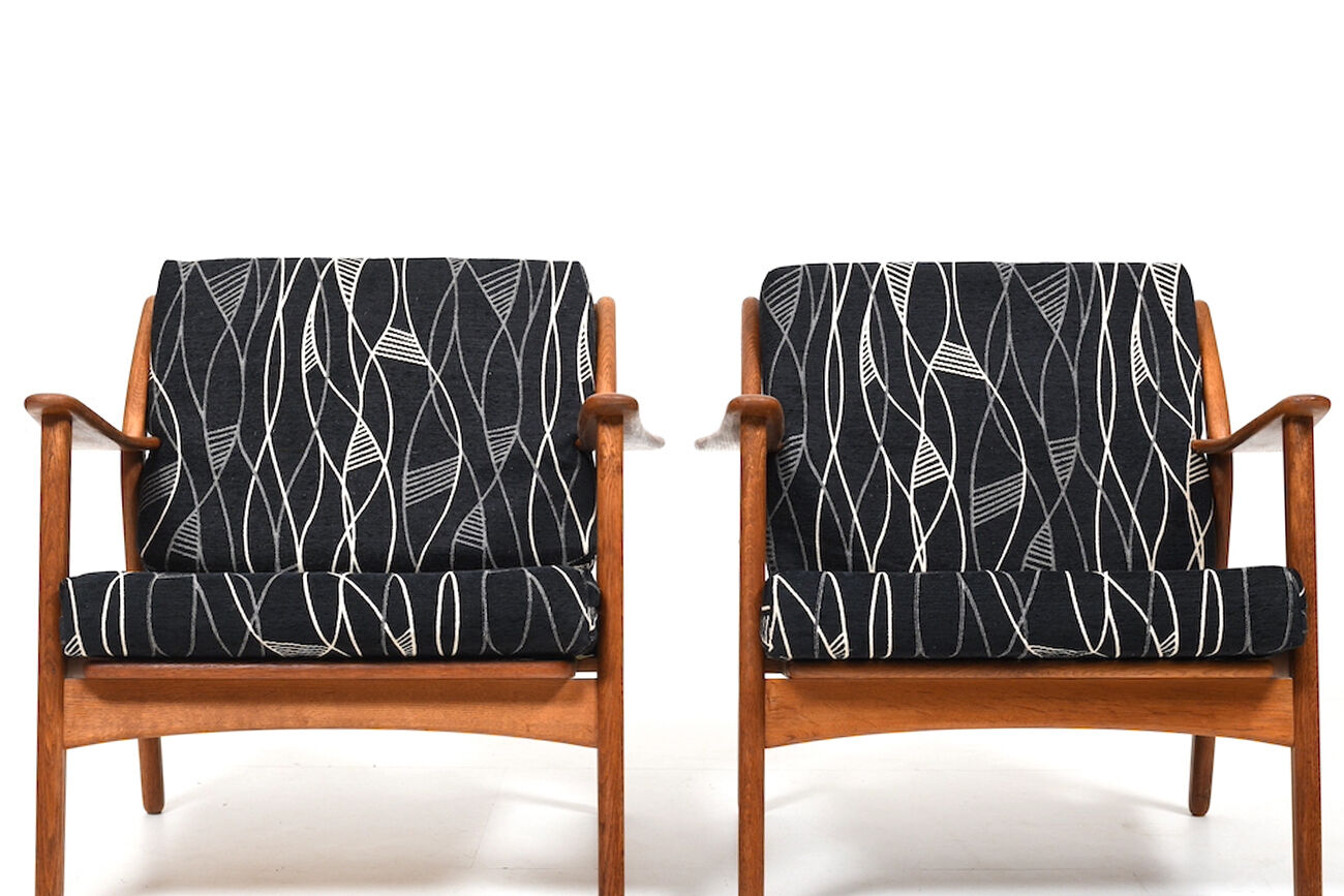 Pair of Danish Mid Century Easychairs by Nils Kofoed