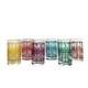 6 multicoloured hand-painted oriental style tea glasses