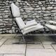 Pair of Armchairs and Ottoman, "Joker" Model, Large Leather Model