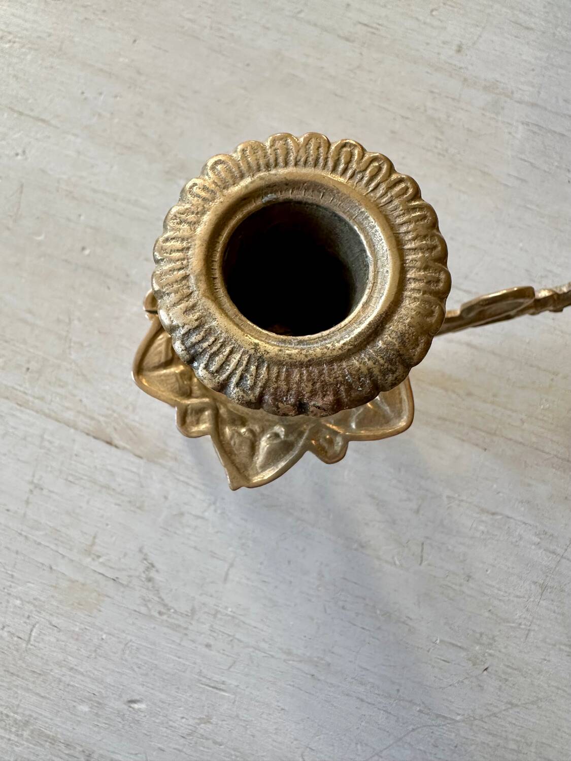 Pair of brass wall candle holders