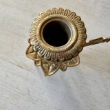 Pair of brass wall candle holders