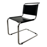 B33 chair black leather, 1980, Marcel Breuer