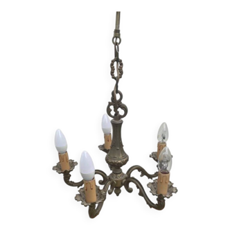 Old style metal chandelier (candle bulbs)