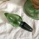 Carafe italienne vintage en verre et osier