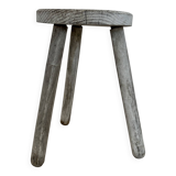 White wooden stool