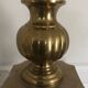 Vintage ball shape vase with godron in brass