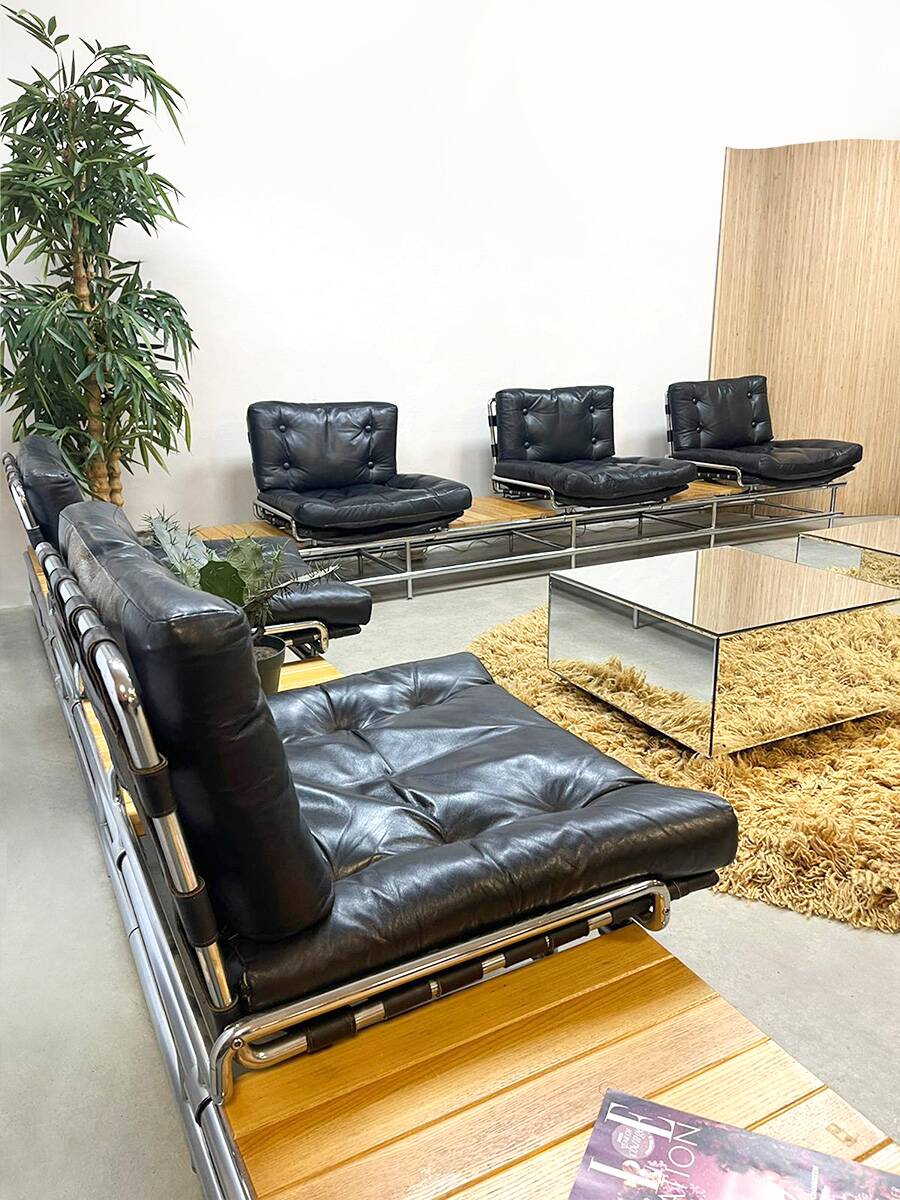 Vintage XXL modular sofa lounge set