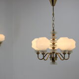 Set of chandelier and wall lamp, 1970´s.