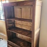 Large antique wooden kitchen furniture – bookshelf / crockery cabinet