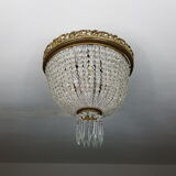 Ceiling light trash pearls and Crystal pendants