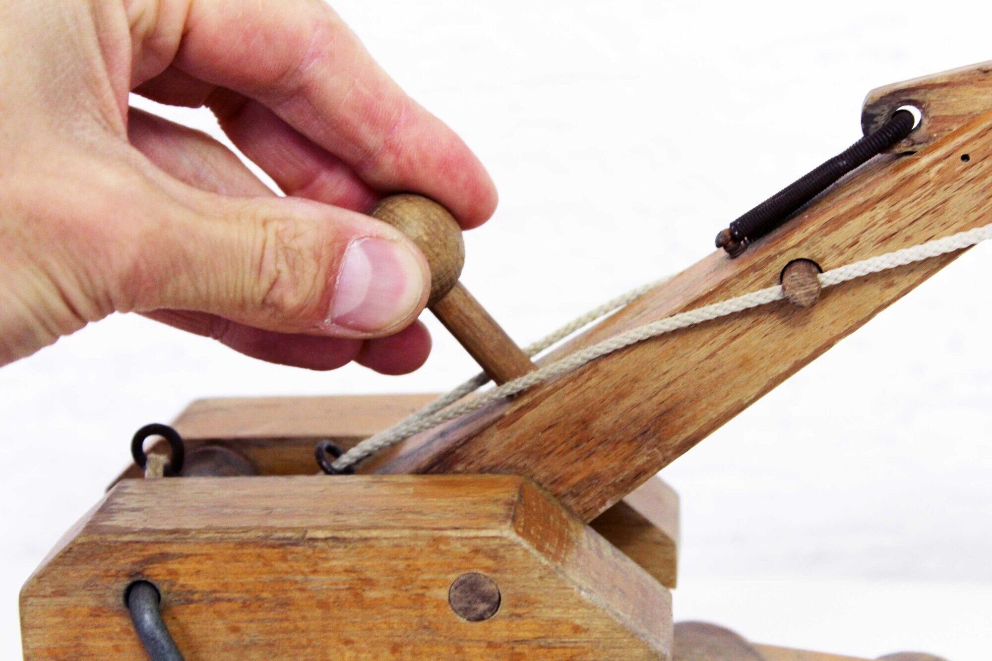 Jouet en bois label "Spielgut" tractopelle pelleteuse