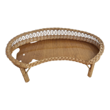 Plateau rotin vintage