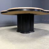 Table basse vintage en granit en forme de trèfle, années 1970